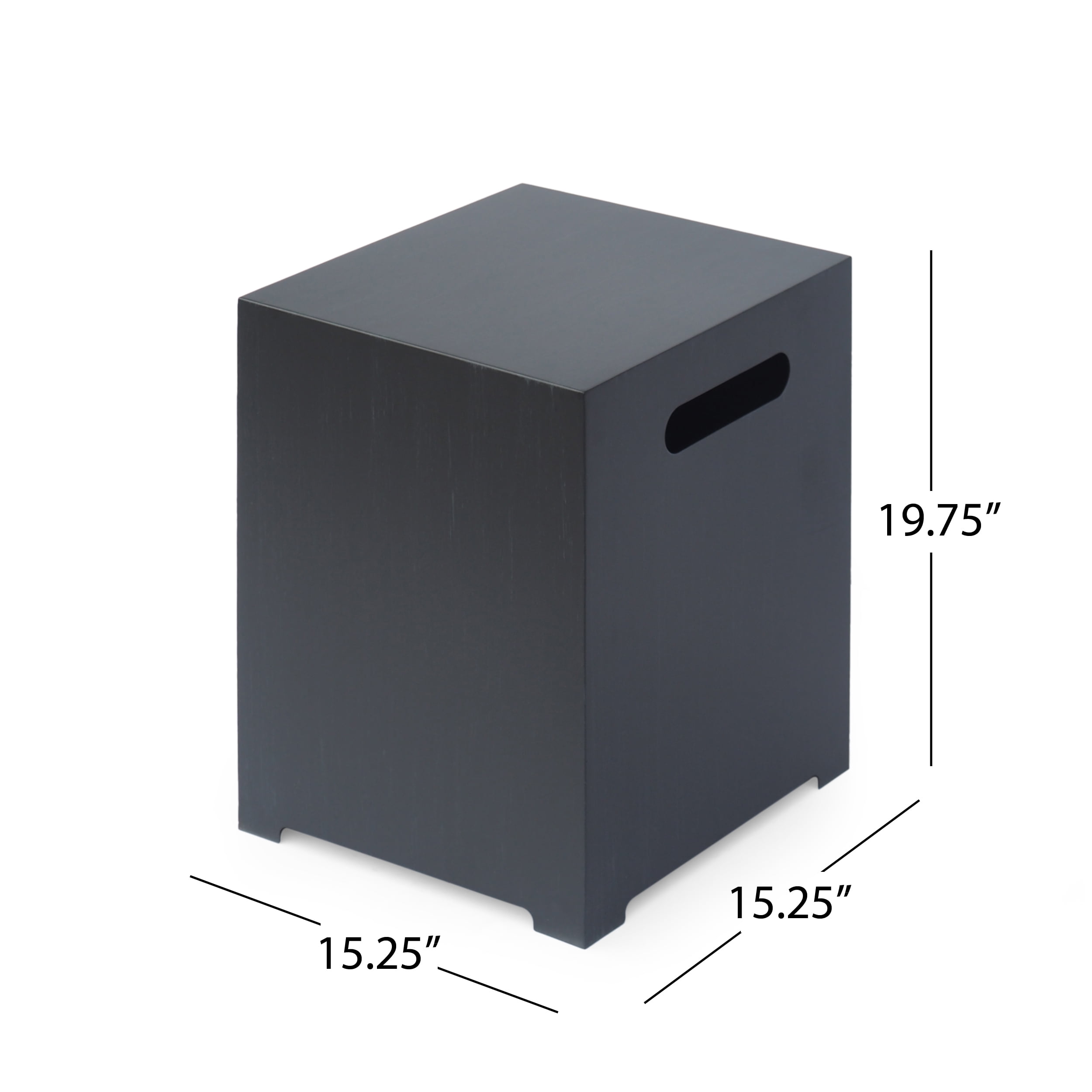 Outdoor Iron 40 Inch Square Fire Pit - 50,000 BTU,Dark Grey
