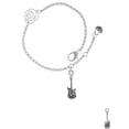 thumbnail image 2 of Delight Jewelry Silvertone Rock Star Guitar Silver-tone Rose Link Chain Bracelet, 6.25"+1.75" Extender, 2 of 4