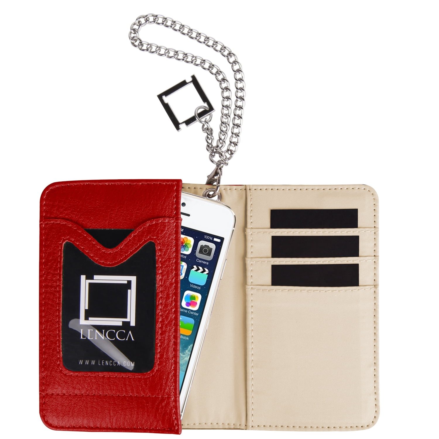 Women Clutch Wristlet Wallet Case with Phone Compartment (Wine)