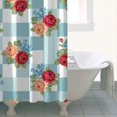thumbnail image 4 of Pioneer Flower Floral Print Pattern Shower Curtain 36"x72", Bathroom Decorative Shower Curtain Set with 12 Hooks, Waterproof Washable, 4 of 6