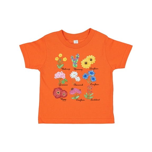 Inktastic Wild Flower Chart Boys or Girls Toddler T-Shirt