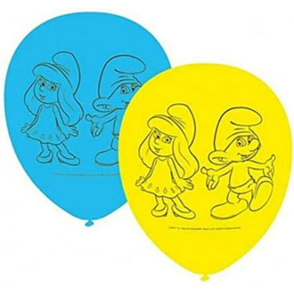 7" SMURFS LATEX ASSORTMENT Balloon  Party Supplies Decorations Balloon - Pack of 10
