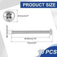 thumbnail image 2 of Uxcell Vis de Machine à Tête de Poêle, Vis Rondes en Acier Inoxydable 304 pour Armoire 10 1/4-20 x 2-3/4 Pouces, 2 of 7
