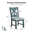 thumbnail image 7 of Furniture of America Feli Padded Dining Chairs - Set of 2, Blue, 7 of 7
