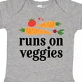 thumbnail image 4 of Inktastic Vegetarian Runs on Veggies Boys or Girls Baby Bodysuit, 4 of 5