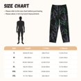 thumbnail image 2 of Pajama Pants Women, Lavender Flowers Black Sweatpants Soft Sleep Lounge Pants, Casual PJ Bottoms Pants with Pockets, 2 of 5