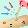 thumbnail image 4 of Juego De Juguetes De Madera Zanahorias Cosecha Forma Tamaño Clasificación Juguete Para Niños Pájaro Atrapando Gusanos De Colores Juego Manzana Árbol Recoger Juguete Magnético Kearding FN005897-00, 4 of 6