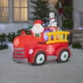 thumbnail image 5 of Gemmy Inflatable Santa Driving Fire Truck LED Lighted Yard Decoration - 61 in, 5 of 6