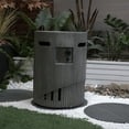 thumbnail image 6 of 32000 BTU, CSA certified 20 inch diameter round outdoor gas fire pit, containing 2.5 kg lava stone and rain cover, magnesia cultured stone surface finish, more suitable for outdoor gardens, 6 of 13