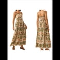 thumbnail image 3 of Vestido Maxi Floral de Verano 2025 para Mujer, Sin Mangas, con Tirantes Finos, Estampado, Fruncido, Estilo Bohemio, para Playa Verde XXL, 3 of 6