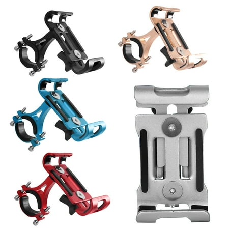 Adjustable Motorcycle Handlebars - Mountain Bicycle MTB Aluminum Alloy Phone Holder Motorcycle Cellphone Handlebar Mount Cradle Adjustable 360° Rotatable Bike Smartphones Bracket