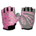thumbnail image 2 of Visland Girls Boys Half Finger Short Gloves Mitt Mitten for Cycling MTB Exercise Skate Roller Skating Stylish Anti slip Kids Scooter Bicycle Half Finger Gloves, 2 of 7