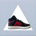 thumbnail image 4 of Men's Ad-id-as Hoops 3.0 Mid 'Black Scarlet' Sneakers - ID9835 - Size: 10.5, 4 of 6