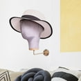 thumbnail image 6 of Dualoai Wall Mounted Female Velvet Mannequin Head Hat Display Stand for Salons Homes Grey, 6 of 9