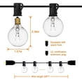 thumbnail image 4 of Weatherproof Outdoor Lights, Vintage Backyard Patio String Light With Commercial Quality Lighting, Connectable Globe Light Strands For Indoor/Outdoor Use, Multipurpose Event, 4 of 6