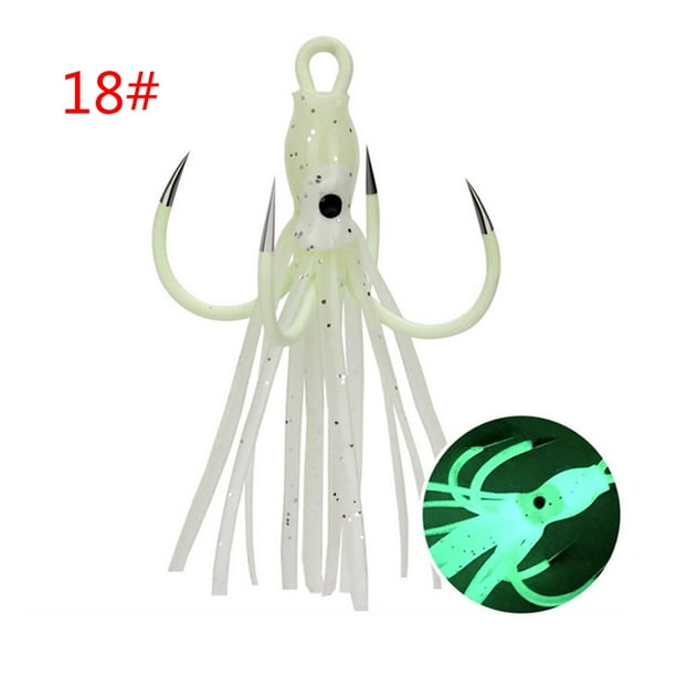 Fishing Lure Luminous 5cm Octopus Lure and Four-hooks Fishing Accessories  for Sea Fishing