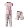 thumbnail image 2 of Pijama Hello Kitty para Dama Set Playera Manga Corta con Capri y Short Rosa Talla CH 3 Piezas, 2 of 4