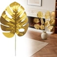 thumbnail image 2 of 1 Pieces Artificial Tropical Palm Leaves Tropical Leaves Monstera Leaves Safari Jungle Leaf with Stems for Hawaiian Luau Party Beach Table Wedding Shower Birthday Theme Decorations, 2 of 9