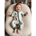 thumbnail image 6 of Cenuakty Boy Christmas Romper Zip Front Print Crew Neck Long Sleeve Jumpsuit, 6 of 9