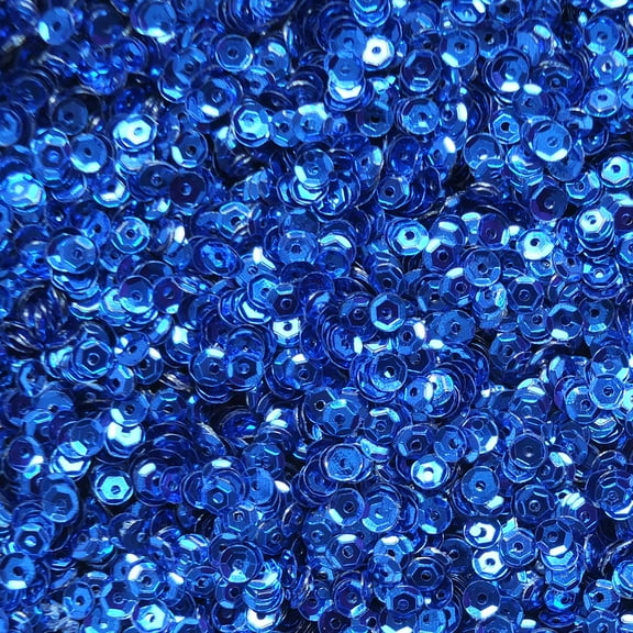 Royal Blue Cup Sequins 4mm Shiny Metallic Made in USA