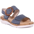 thumbnail image 1 of Remonte Jocelyn Women's Leather Sandal With Ankle Strap In Blue Size 8, 1 of 6