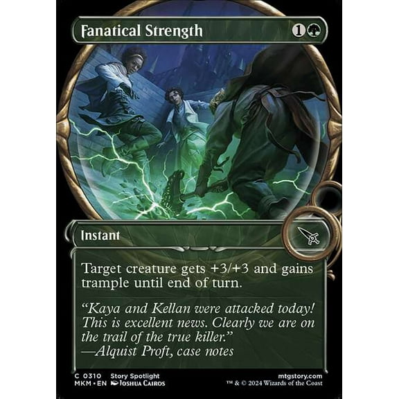 MtG Murders at Karlov Manor Common Fanatical Strength (Magnified Showcase FOIL) #310