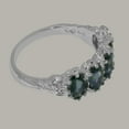 thumbnail image 5 of LBG British Made 14k White Gold Natural Sapphire Womens Eternity Ring - 33 size options - Size 7, 5 of 8
