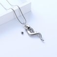 thumbnail image 5 of Women Men Snake Cremation Jewelry for Ashes Holder Necklace for Ashes of Loved One Memorial Jewelry Pendent for Ashes and Chain, 5 of 5