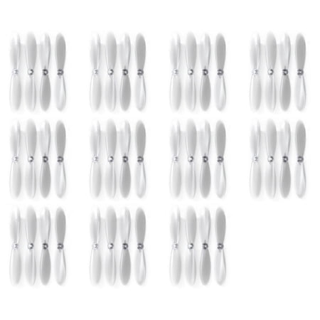 HobbyFlip Clear Propeller Blades Props Transparent Propellers Compatible with Hubsan X4 H107L 11 Pack