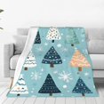 thumbnail image 1 of Manta navideña con bonito dibujo de árbol de Navidad, manta navideña, decoración navideña para sofá cama, viaje, 60 x 50 pulgadas, 1 of 8