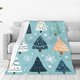 thumbnail image 1 of Manta navideña con bonito dibujo de árbol de Navidad, manta navideña, decoración navideña para sofá cama, viaje, 60 x 50 pulgadas, 1 of 8