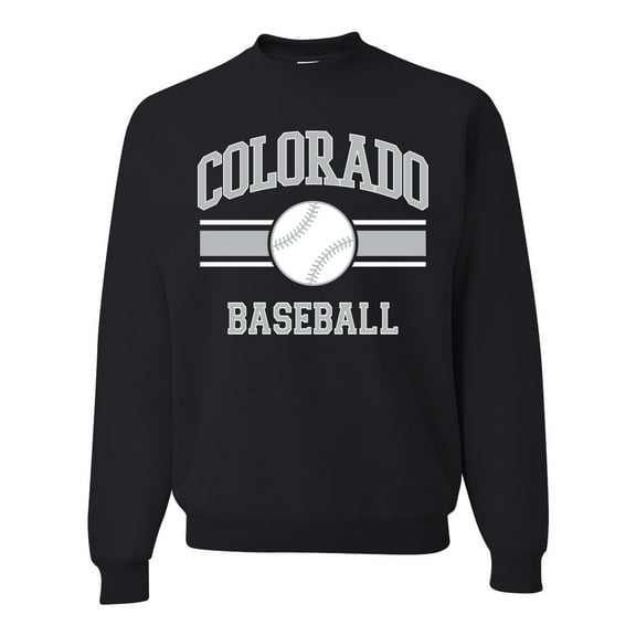 Wild Bobby City of Colorado Baseball Fantasy Fan Sports Unisex Crewneck Sweatshirt, Black, Small