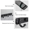 thumbnail image 4 of 1 perchero de pared, ganchos de aluminio para colgar en la pared, gancho de pared negro, percheros de baño fuertes para dormitorio, cocina, ropa, toalla, sombrero (, 4 of 5