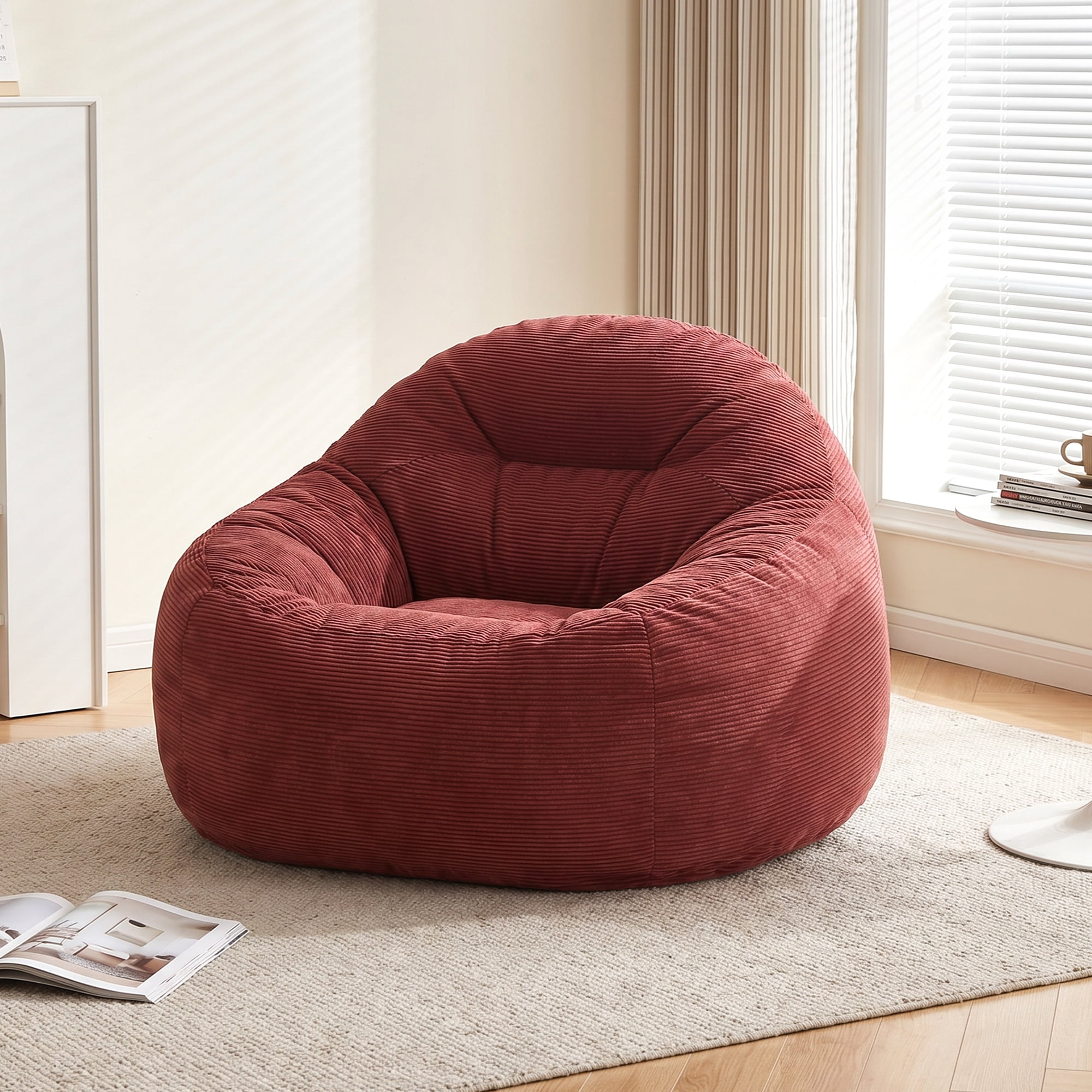 Bean Bag Sofa with Armrests High-Resilience Foam Beads Anti-Slip for Living Room Home Theater Gaming