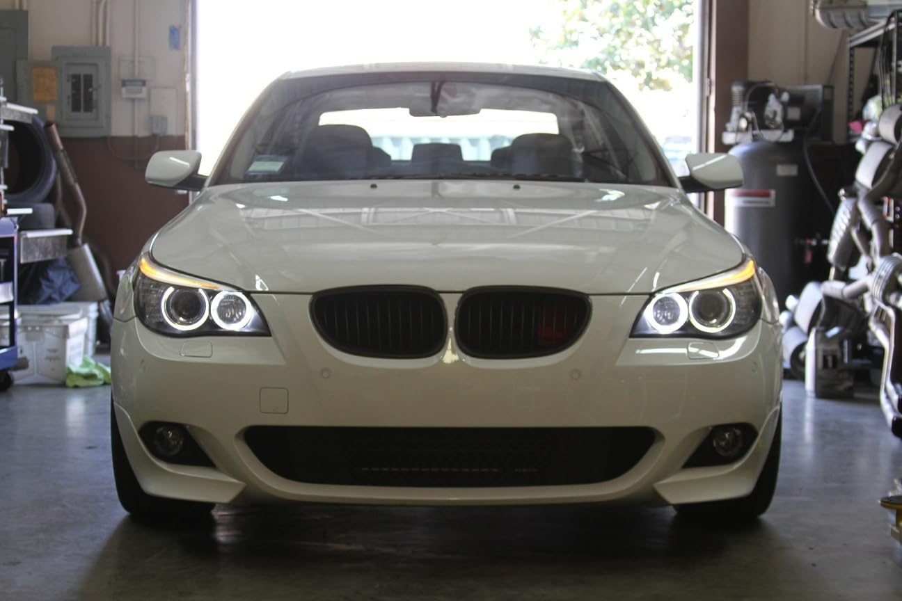 iJDMTOY White LED Angel Eye Ring Marker Bulbs Compatible With BMW 5 6 7 Series X3 X5 (E39 E53 E60 E63 E64 E65 E66 E83), 7000K White
