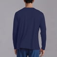 thumbnail image 4 of pstuiky camisa de manga larga para hombre, Camiseta informal de manga larga con cuello redondo para hombre, color liso, transpirable, para correr y hacer ejercicio salir tops xxxl, 4 of 8