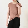 thumbnail image 4 of Levmjia Womens Pajama Set Modal Solid Color Short Sleeve and Pants Sleepwear Loose Comfortable 2 Piece Pajamas Home Soft Nightwear Set Summer, 4 of 5