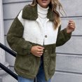 thumbnail image 4 of Lilgiuy Women Jacket Solid Jacket Button Pocket Turndown Neck Slim Fit Warm Medium And Long Jacket 2022 Fall Winter, 4 of 4