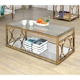 thumbnail image 4 of Furniture of America  Mishie Contemporary Glass Top Coffee Table Chrome Chrome Finish, 4 of 5