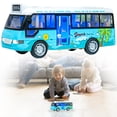 thumbnail image 5 of (Clearance) XIANXIAN School Bus Toy, Die Cast Pull Back Model Cars, with Lights & Sounds, Openable Doors, Large Yellow Metal Toy Vehicles, Play Bus for Boys Girls Kids Toddlers Ages 3+, 5 of 9
