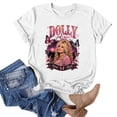 thumbnail image 2 of Dolly Shirt for Women Butterfly Portrait Graphic Tee Country Music T Shirt Short Sleeve Crew Neck Casual Western Top, 2 of 5