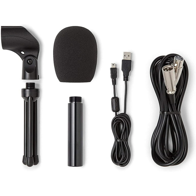 Samson Q2U Recording and Podcasting Pack with USB/XLR Dynamic Microphone +  Samson SR350 Over-Ear Stereo Headphones + Pop Filter & Foam Windscreen 