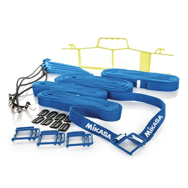 Mikasa Outdoor Volleyball Court Lines - Adjustable Boundary Rope for Sand and Grass