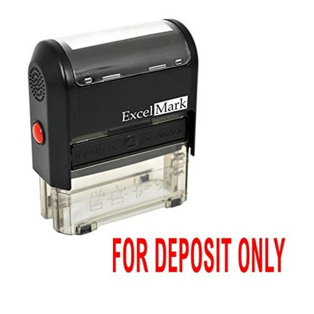 FOR DEPOSIT ONLY Self Inking Rubber Stamp - Red Ink