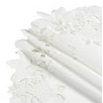 thumbnail image 6 of White Doilies Set of 4 - Round Lace Linen Placemats European Embroidery for Fall Autumn Thanksgiving Season Dining Table Home Decor Wedding - 15 inches - The Deandra Collection, 6 of 8