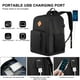 thumbnail image 3 of Mochila escolar Liokesa para portátil ligera de 15,6 pulgadas con USB, color negro, 3 of 7