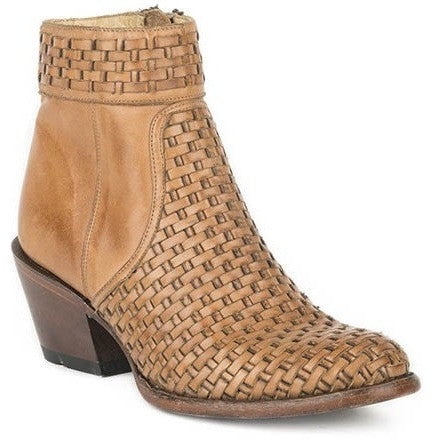 

Women s Stetson Phoenix Ankle Boots Round Toe Handcrafted Tan
