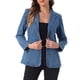thumbnail image 1 of BLAZER DE MEZCLILLA PARA MUJER INSPIRE CHIC, SOLAPA NOTCH, DE UN SOLO BOTÓN, CON ALMOHADILLAS EN LOS HOMBROS, CHAQUETAS DE TRABAJO M, AZUL CLARO, 1 of 6