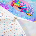 thumbnail image 4 of Erosebridal Watercolor Cartoon Mermaid Duvet Cover Set,Ocean Animals Bedding Full For Girls Kids 3 Pieces,No Comforter,Reversible, 4 of 6