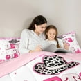 thumbnail image 5 of Feelyou Girly Pink Western Bedding Comforter Set for Kids, Cowgirl Cowboy Twin Comforter Sets, Princess Cactus Boots Reversible Bedding Set, Super Cozy Room Decor, 2 Pieces, 5 of 8
